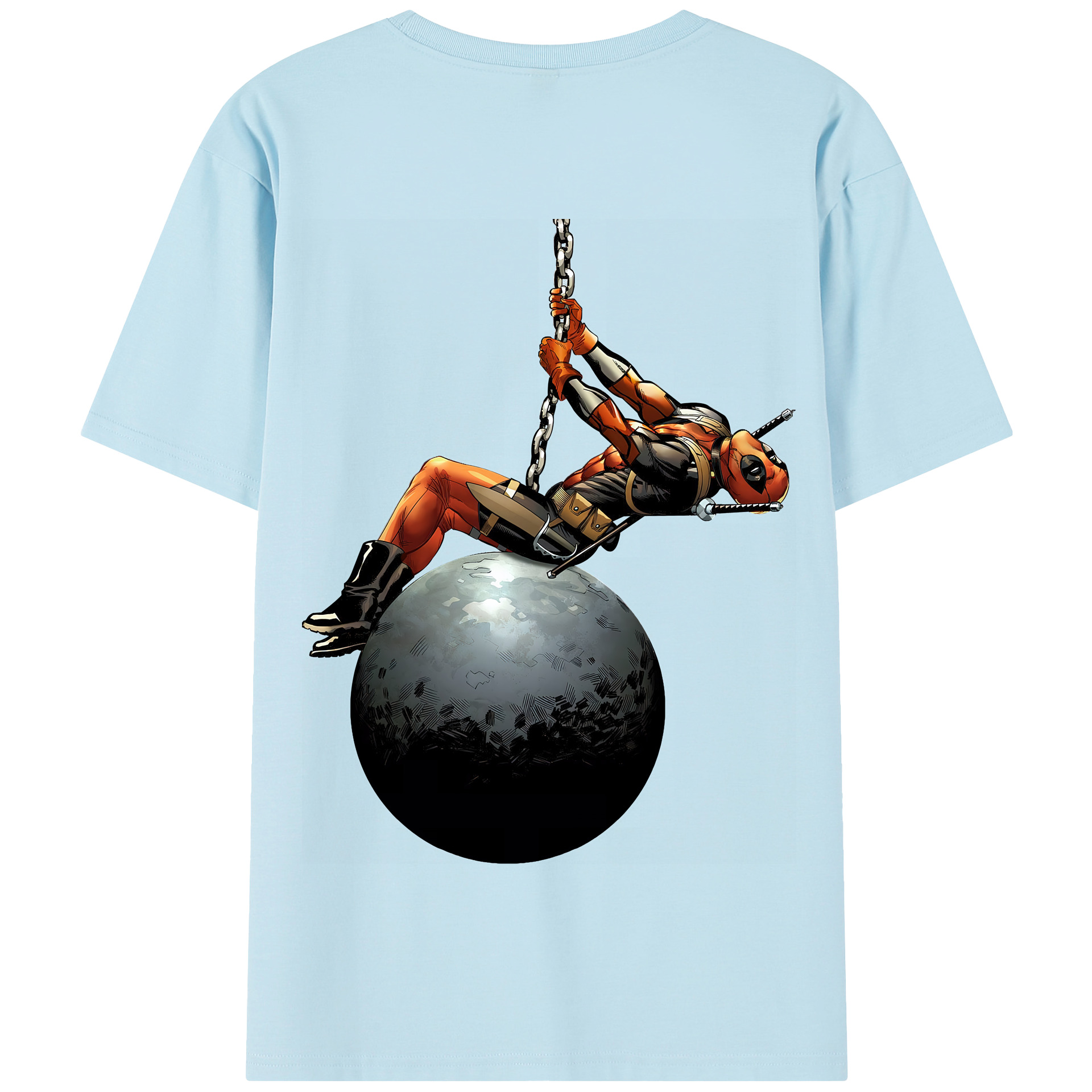 （画像用） Deadpool デッドプール 綿100％半袖Tシャツ（背面プリント）